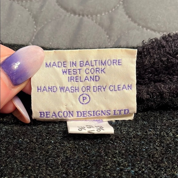 Bebhinn Marten Vintage Made in Ireland Wool Silk Blend Open-Front Sweater - Picture 6 of 10